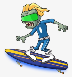 Hoverboard Zombie Fan Art - Zombie Afro De Plants Vs Zombies 2 #3093323