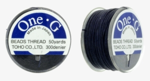 Detail - Toho One-g Nylon Beading Thread Navy Blue 50 Yards #3093361