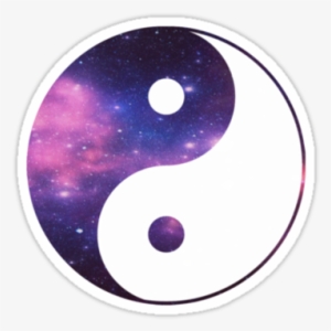 Galactic Yin Yang By Kalkos - Stickers Galaxy #3094551