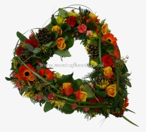 Autumn Pine Open Heart - Funeral Flowers Autumn #3097217