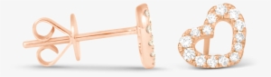Open Heart Diamond Earrings - Earring #3097645