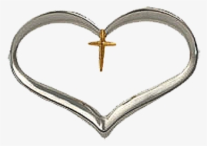 Large Open Heart With Cross Topper - Locket #3097719