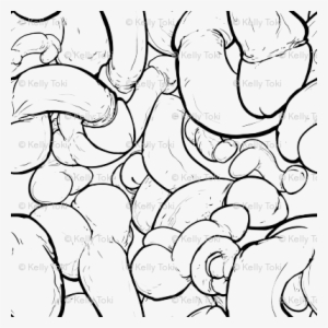 Graffiti Style Dick Pattern Back - Graffiti #310006