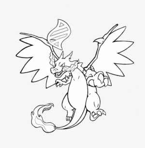 Png Library Download Cathedral Drawing Mega - Charizard A Blanco Y Negro #310388
