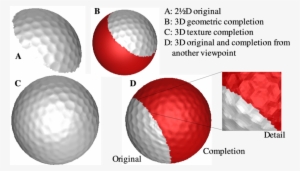 Completion Of A 2 1 2 D Golfball - Sphere #310502