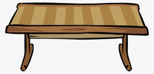 Bamboo Table - Png - Table Club Penguin #310702