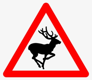 Big Image - Deer In Road Sign #311010