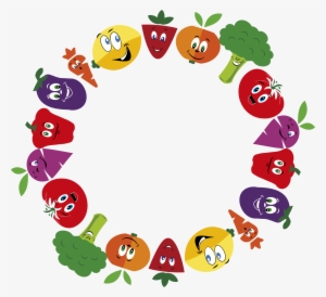 Fruits And Vegetables Clipart Border - Vegetables And Fruits Frame #312151