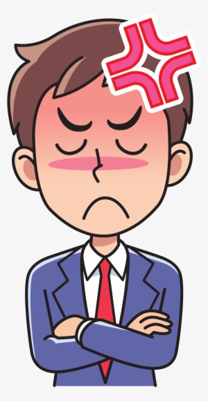 Business Man Angry Big Image Png - Thinking Man Clip Art #313020
