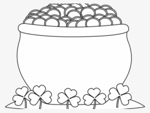 Black And White Pot Of Gold Clipart #313041