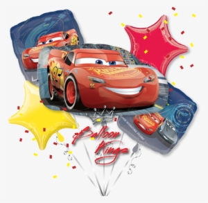 Lightning Mcqueen Bouquet Balloon Kings - Cars 3 Lightning Mcqueen Shape Foil Balloon #314802