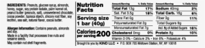 Peanut Butter Dark Chocolate - Kind Bar Peanut Butter Dark Chocolate Nutrition Facts #315176