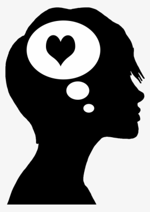 Teenage Girl In Love Png - Free Clip Artface Silhouette #315895
