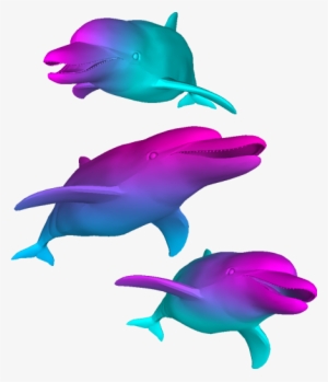 Vaporwave Clipart Dolphin - Dolphin Png #316140