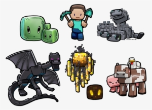 Drawn Minecraft Adorable - Gb Minecraft Characters Mini Poster 40x50cm #316143