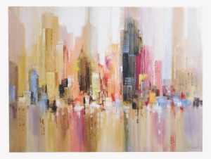 "city Spree" By Michael Longo - Oil Paint Buildings Abstract #316262