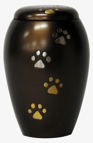 Chocolate Dog Paw Print Cremation Urn - Dog #316263
