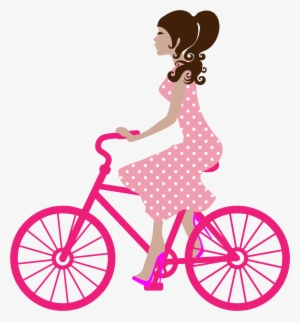 Girl On Bike Icons Png - Girl Biking Clipart #316646