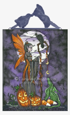 Halloween Fairy Ceramic Tile Plaque - Ceramic #316890