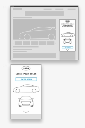 Filmstrip Wireframe Mobile Graphic - Jumpstart Automotive Media, Inc. #317650