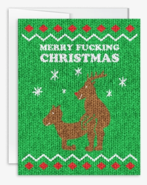 Merry Fucking Christmas Reindeer Card - Reindeer #318416