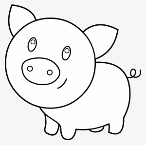 Clipart Pig Template - Pig Clipart Black And White Outline #318656