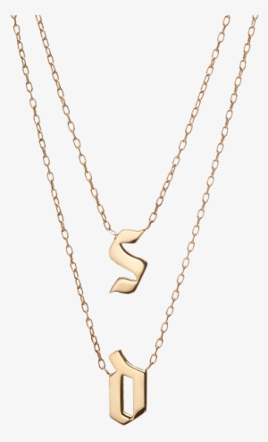 Yg Double - Sm - Gothic - Letter - Necklace V=1518126413 - Necklace #318887