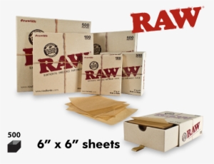 Raw Parch 500 - Raw Threads Raw Rolling Paper Parchment Squares 5"x5" #319873
