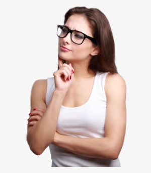 Chica-pensando - Hombre Y Mujer Pensando Png #3101028