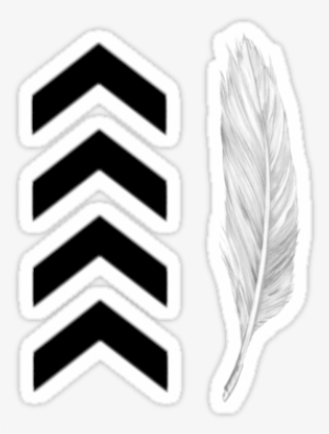 Chevron Feather Tattoo By Jean Marie Fuentes - Shirt #3101874