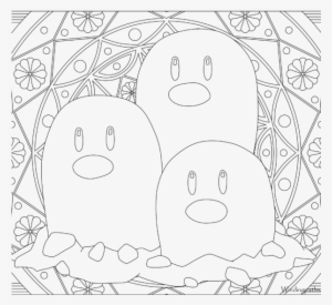 Adult Pokemon Coloring Page Dugtrio - Coloring Book #3102322