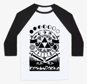 Hyrule Occult Symbols Baseball Tee - Shirts With Pick Up Lines #3102559