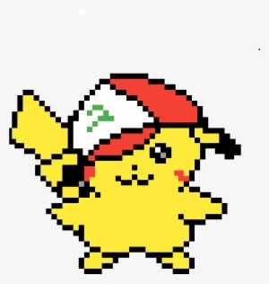 Ash Hat Pikachu - Dibujos De Pokemon En Cuadricula #3104142