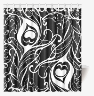 Custom Black And White Peacock Feather Shower Curtain - Wallpaper #3104278