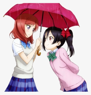 Two Of Us, Under The Umbrella, Maki And Nico Looking - Love Live School Idol Project Nico Maki #3105336