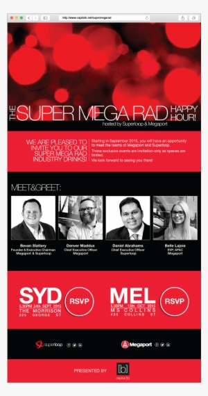 'supermegarad' Corporate Event Email #3105448
