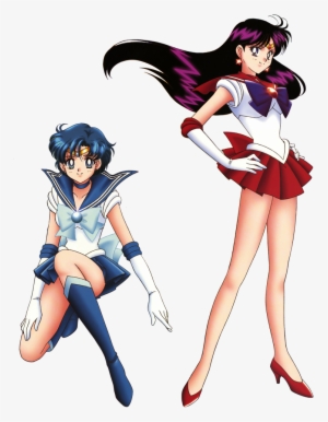 Sailor Moon Sailor Mercury Sailor Mars Pose - Imágenes De Sailor Mars #3105657