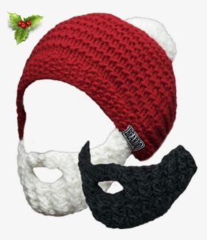 Santa Beardo Combo - Hat With Santa Beard #3106596