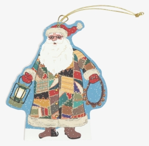 Cats Meow Village 2016 Quilted Santa Standing Christmas #3106626