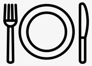 Fork Plate And Knife Vector - Plate Fork And Knife Logo #3106658