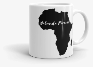 Wakanda Forever Mug - Africa Map Png Black #3109245