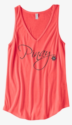 Pinay Sun & Stars Flowy V-neck Tank - Bella + Canvas Ladies' B8805 Flowy V-neck Tank #3109435