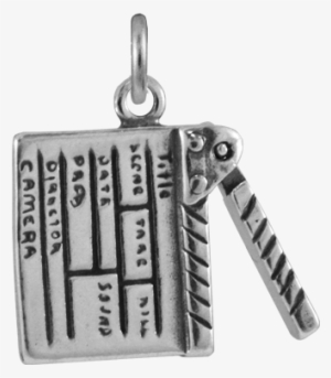 Sterling Silver Film Clapper Board Charm - Clapperboard Charm #3111811