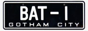 Bat-1 Screen Accurate Prop Plate Movie Memorabilia - Batman Licence Plate #3112353