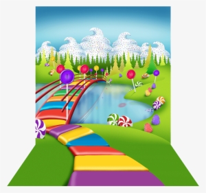 Vector Black And White Candyland Gumdrop Clipart - Candyland Backdrop #3112606