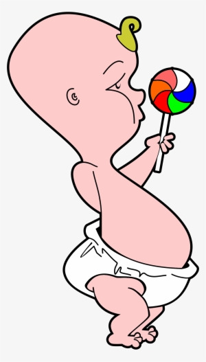 Lollipop Clipart Pinwheel - Cartoon Baby With Lollipop #3112867