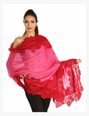 Pashmina Shawls With Lace #3113037