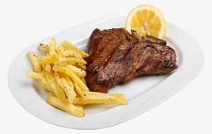 T-bon Steak With Garnish - Steak Frites #3113131