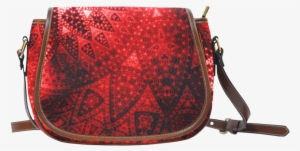Red Lace Fractal Saddle Bag/small Saddle Bags, Red #3113297