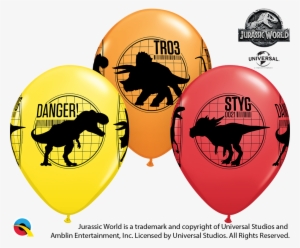 Fallen Kingdom 25 Assorted Colour 11" Latex Balloons - Universal Studios #3113522